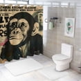 thumbnail image 7 of Orinice Monkey Bathroom Decor Set Colorful Luxurious Polyester Fabric Fashion Shower Curtain with Hooks Chic Modern Decoration 36x72, 7 of 7