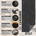 thumbnail image 3 of Ottomanson Plush Area Rug 2'7" x 5' – Soft Non-Slip Washable Accent Rug, Charcoal, 3 of 9
