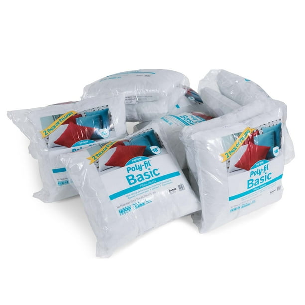 Fairfield PolyFil Basics Decorative Pillow Insert, 18"x18" Pack of 16