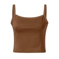thumbnail image 4 of Rhuody Women'S Tank Tops Spaghetti Strap Round Neck Slim Fit Cropped Camisole Stretchy Sleeveless Summer T Shirt Fashion Wear 3Xl Red, 4 of 6