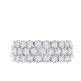 thumbnail image 5 of Rosec Jewels Lab Grown Diamond Half Eternity Wedding Band - Thick Diamond Band Ring - EF-VS Quality Certified, 925 Sterling Silver, US 4.00, 5 of 9
