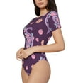 thumbnail image 2 of Naloa Snake And Flower Women's Short-Sleeved Onesie, One-Piece Swimsuit for Parties, dates, clubs - X-Large, 2 of 9