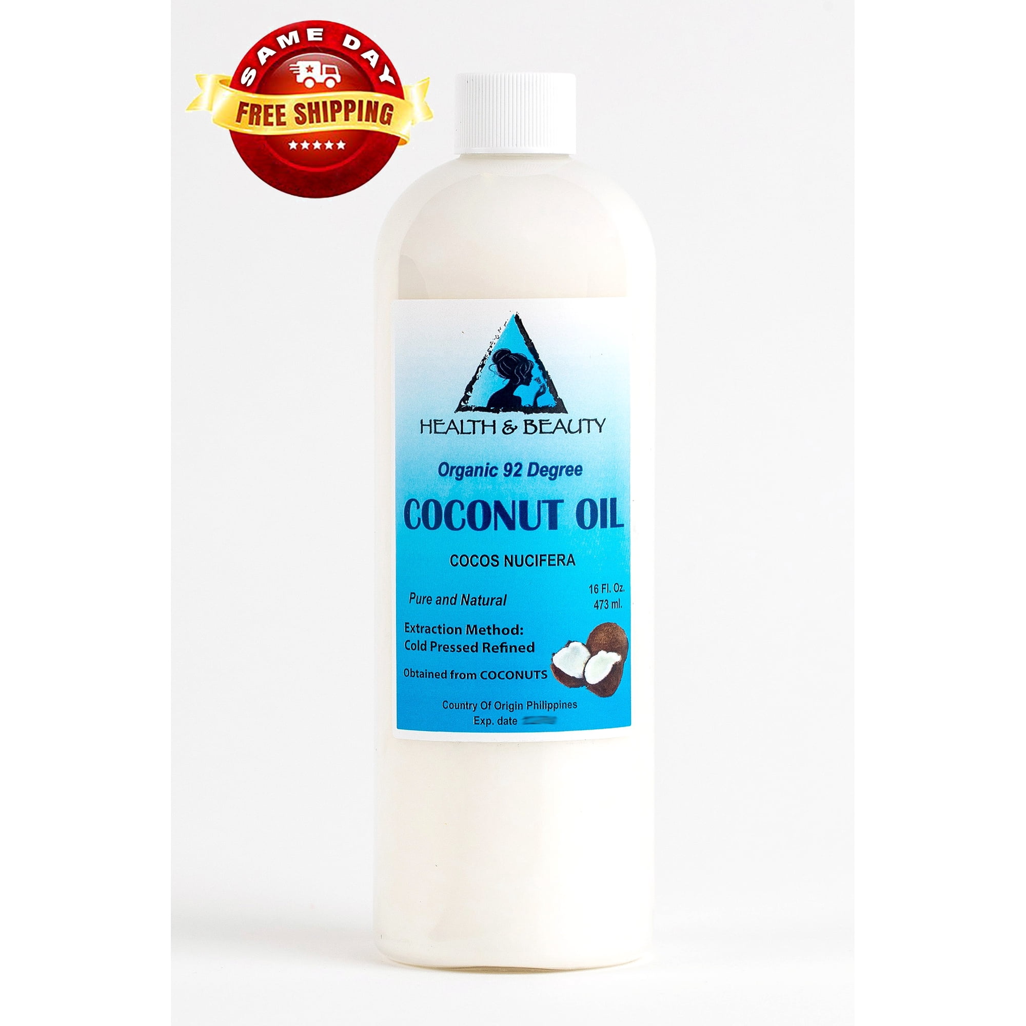 COCONUT OIL 92 DEGREE ORGANIC CARRIER REFINED COLD PRESSED 100% PURE 32 OZ