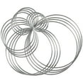 thumbnail image 1 of 20 Pieces Metal Dream Catcher Rings Hoops Steel Craft Silver Rings for Crafts Macrame and Other DIY Projects in 5 Sizes, 1 of 6