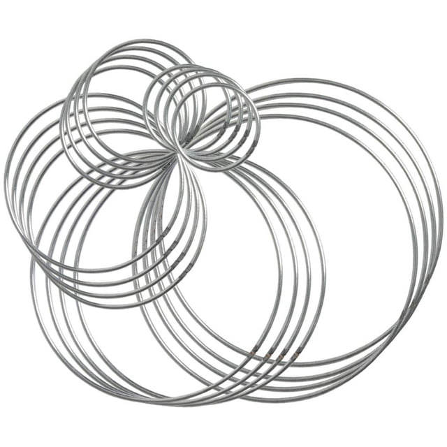 20 Pieces Metal Dream Catcher Rings Hoops Steel Craft Silver Rings for Crafts Macrame and Other DIY Projects in 5 Sizes