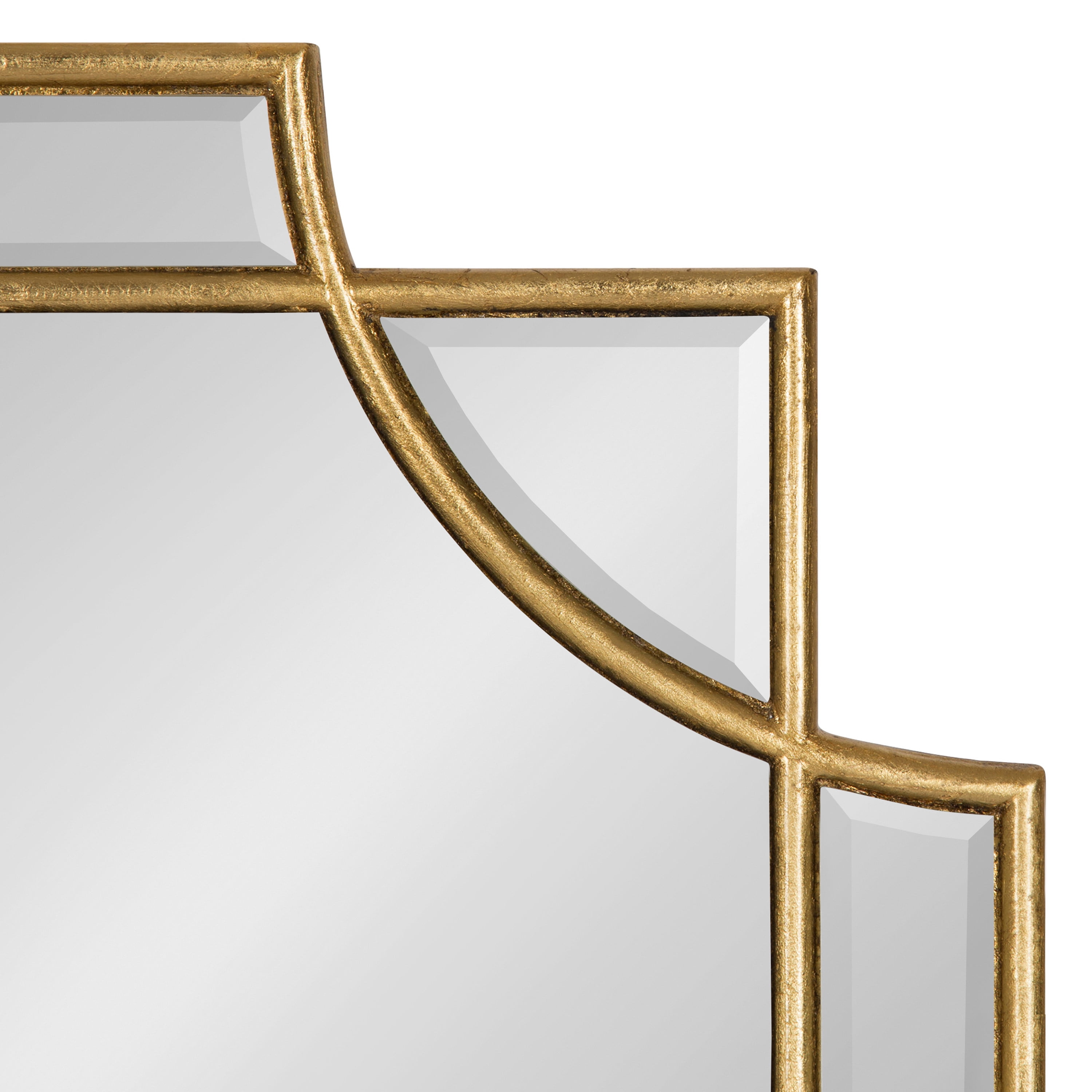 Kate and Laurel Minuette Glam Square Wall Mirror, 24" x 24", Gold, Elegant Traditional Home Decor With A Boho Charm