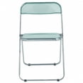 thumbnail image 3 of LeisureMod Lawrence 7-Piece Dining Set with Folding Acrylic Dining Chairs and Rectangular Wood Dining Table for Kitchen and Dining Room (Jade Green), 3 of 18