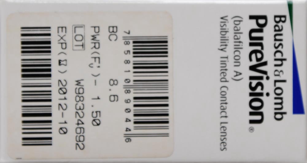 -2.00 PUREVISION BC8.6, Contact Lens