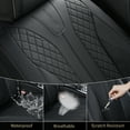 thumbnail image 5 of Florich Full Set Car Seat Covers, Premium Faux Leather Seat Protectors, Breathable Material Cushions Universal Fit for Most Cars, Black, 5 of 9
