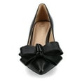 thumbnail image 6 of Journee Womens Crystol Slip On Low Stiletto Pointed Toe Evening Pumps, Widths Available, 6 of 9
