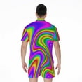 thumbnail image 2 of Abstract Neon Trippy Short Sleeve Men'S Rompers Casual Summer Jumpsuits Outfit, 2 of 4