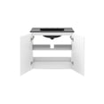 thumbnail image 6 of Modway Bryn 30" Modern Wood/Ceramic Wall-Mount Bathroom Vanity in White/Black, 6 of 8