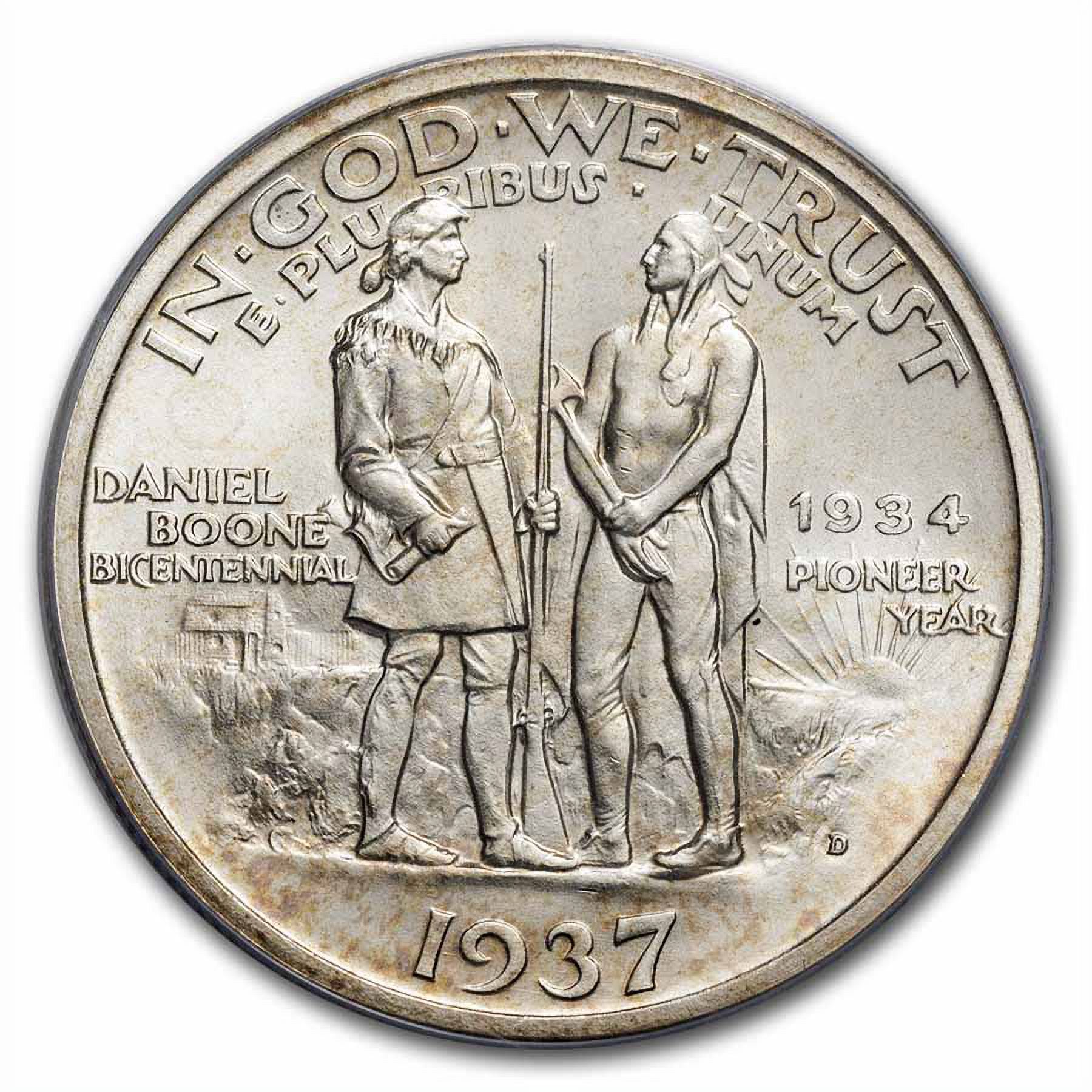 1937-D Daniel Boone Half Dollar MS-66 PCGS - Walmart.com