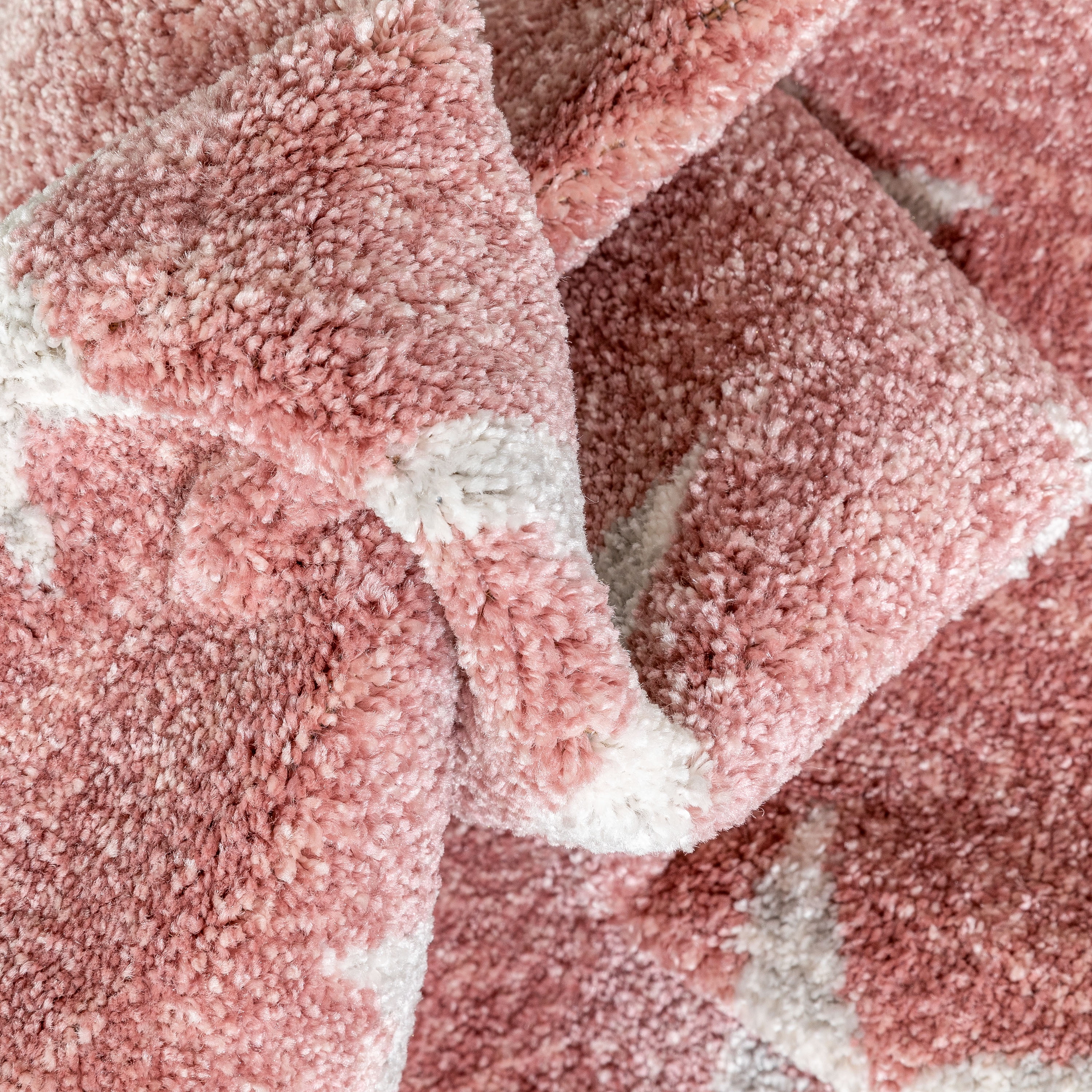 Well Woven Kennedy Stars Modern Abstract Pink 4' Round Kids Area Rug