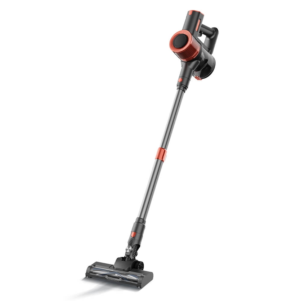 Cordless Vacuum Cleaner – 23KPa Suction, 40min Runtime, 2 Work Modes, Telescopic Metal Tube, & LED Headlight JIGOO C200