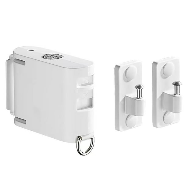Corde à Linge Rétractable Portable Robuste Intérieur et Extérieur 13,78 Pieds Matériau Composite TPU avec 34 Trous de Suspension Coupe-Vent