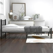 Twin Size Bed Frame, 11.2 Height Classic Metal Bed Frame with Under Bed Storage/No Box Spring Needed,Black