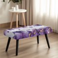 thumbnail image 4 of Chririnla Polyester Spandex Bench Slipcover for Dining Room Living Room, Anti-Stain Non Slip Bench Seat Slipcover, Purple Marble Pattern, 4 of 9