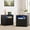 Black, variant on Lacoo End Table with Lights & Power Outlet, Fluted Nightstand with 2 Drawers for Bedroom, Sofa Side End Table for Living Room, Black