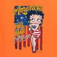 thumbnail image 5 of Wild Bobby, Betty Boop America Land of the Free Home of the Brave Betty Boop Unisex Hoodie Sweatshirt, Orange, X-Large, 5 of 5