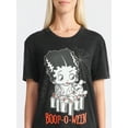 thumbnail image 4 of Betty Boop Women's Graphic Print Washed Tee with Short Sleeves, Sizes XXS-XXL, 4 of 5