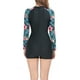 thumbnail image 4 of Traje de baño Mujer Traje de buceo de manga larga Siamés Cómodo Verano Playa Surf Traje de baño de una pieza con cremallera OAVQHLG3B Store  lin121212, 4 of 4