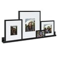 thumbnail image 2 of Kate and Laurel Gallery Transitional Frame and Shelf Set, Set of 5, Black, Sophisticated Picture Frame Collage With Multiple Sizes Included, 2 of 8