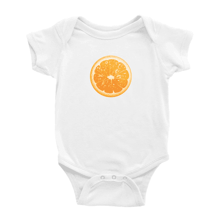 

Half Orange Cartoon Cute Baby Clothing Bodysuits Boy Girl Unisex