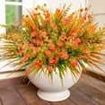 thumbnail image 2 of 10 Bundles Artificial Fall Flowers Outdoor UV Resistant Fake Autumn Flowers No Fade Faux Plastic Plants Thanksgiving Garden Window Box Farmhouse Decor, 2 of 5