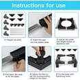 thumbnail image 6 of Mini Fridge Stand Universal Stand Base Adjustable Refrigerator Stand with 4 Strong Feet Washing Machine Pedestal Multi-Functional Base for Dryer (Black), 6 of 6