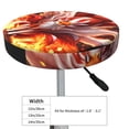 thumbnail image 4 of Round Bar Stool Seat Covers, Red Leaf Flame Fox Elastic Round Chair Cover Stool Seat Slipcover Bar Stool Cushions Round Pad for 12-14 inch, 4 of 7