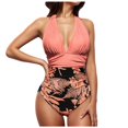 thumbnail image 1 of MKLEKYY Trajes De Baño Mujer Women High Waisted Bikini Sexy Push Up Swimsuits Vintage Swimsuit Retro Ruched High Waist Bikini, 1 of 6