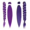 thumbnail image 4 of Purple Pre-stretched Braiding Hair Extension, Demon Hunters Rumi Costume Hair Extension for Kids, Anime Halloween Cosplay Props, 4 of 5