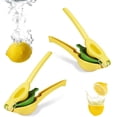 thumbnail image 1 of Exprimidor de cítricos manual, exprimidor de frutas estable 2 en 1 para limones y limas, barra, HxWxD: 5,5 x 7,5 x 22 cm, amarillo Adepaton LL-2430-2, 1 of 6