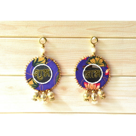 Handcrafted Shubh Labh Wall & Door Decor - Ideal for Diwali, Navratri, Wedding - Thoughtful Puja Favor or Housewarming Gift