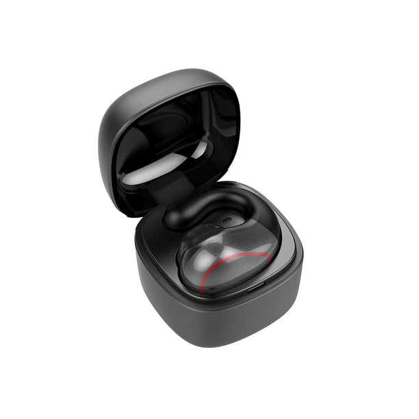 sweethay Auriculares inteligentes inalámbricos compatibles con Bluetooth de 1 pieza con caja de carga gancho para la oreja auriculares antideslizantes Cables de audio/vídeo Gris
