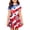 AB26 Red, variant on Bainana July 4Th Dress For Girls Short Sleeve Red White And Blue Dresses USA Celebrate Birthday Patriotic Dress For Toddler And Tweens 8-9 Years Red