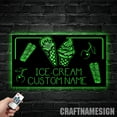thumbnail image 4 of Craftnamesign Custom Ice Cream Shop Metal Wall Art LED Lights, Custom Name Sign for Ice Cream, 4 of 5