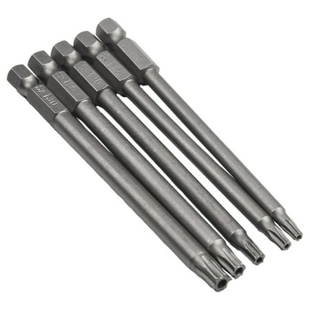 

Ana 5pcs Magnetic Hollow Torx Screwdriver Bits Set 100mm Long T10 T15 T20 T25 T30