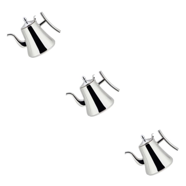 Yuarrent Tetera grande, tetera más gruesa, acero inoxidable pulido para cocina de oficina, hogar, 2,4 l Type1