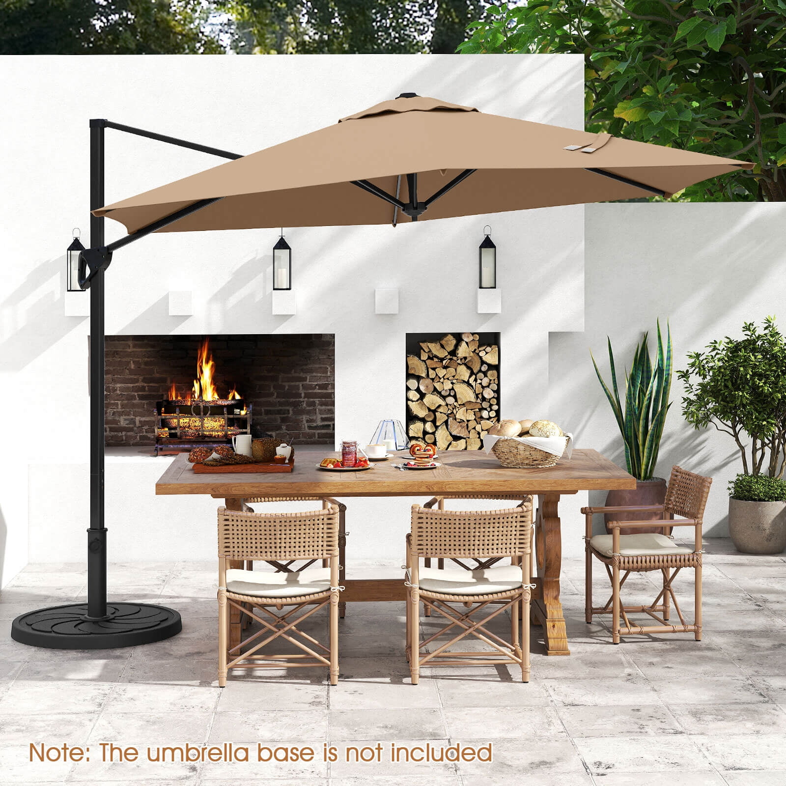 backyard patio umbrella ideas DIY Boho Patio Umbrella Makeover | DIY Patio Decorating Ideas  Thrifty and  Chic