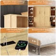 thumbnail image 2 of Rophefx Queen Murphy Bed, with Storage Shelves, Wall Bed Cabinet, Foldable Platform Beds, Hidden Bedframe for Bedroom, Guest Room,Natural, 2 of 10