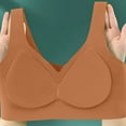 thumbnail image 5 of Thredzr Bra Women Full Coverage Push-Up Wireless Bra Seamless Soft Plus Size Bralette Comfort Wide Straps No Underwire Bra Ginger 34, 5 of 6