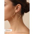 thumbnail image 4 of KeyStyle 14K Gold Plated Large Hoop Earrings for Women Hypoallergenic Stainless Steel Hoops 70mm Christmas Birthday Anniversary Jewelry Gifts, 4 of 11