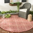 thumbnail image 2 of SAFAVIEH Beach House Bethanie Geometric Indoor/Outdoor Runner Rug, Red/Creme, 2'2" x 8', 2 of 8