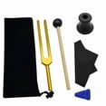 thumbnail image 1 of Weighted Acoustic Tuning Fork Set for Sound Therapy Slider Design Silver Gold Multiple Frequencies, 1 of 4