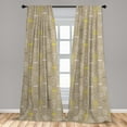 thumbnail image 5 of Ambesonne Cocoa Curtains, Flowers Butterfly, Pair of 28"x63", Cocoa Black and White, 5 of 5
