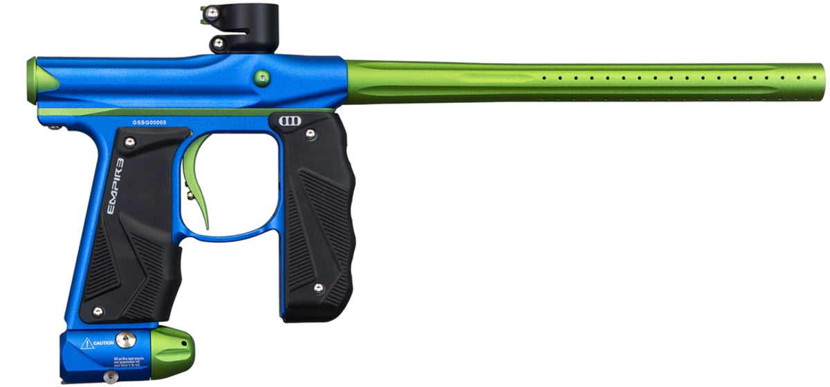 2018 EMPIRE MINI GS PAINTBALL GUN MARKER DUST BLUE AND GREEN