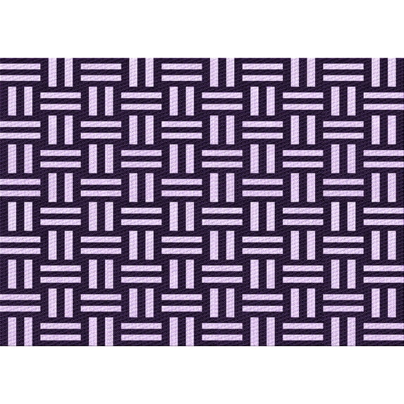 Ahgly Company Indoor Rectangle Patterned Bright Lilac Purple Area Rugs, 8' x 10'