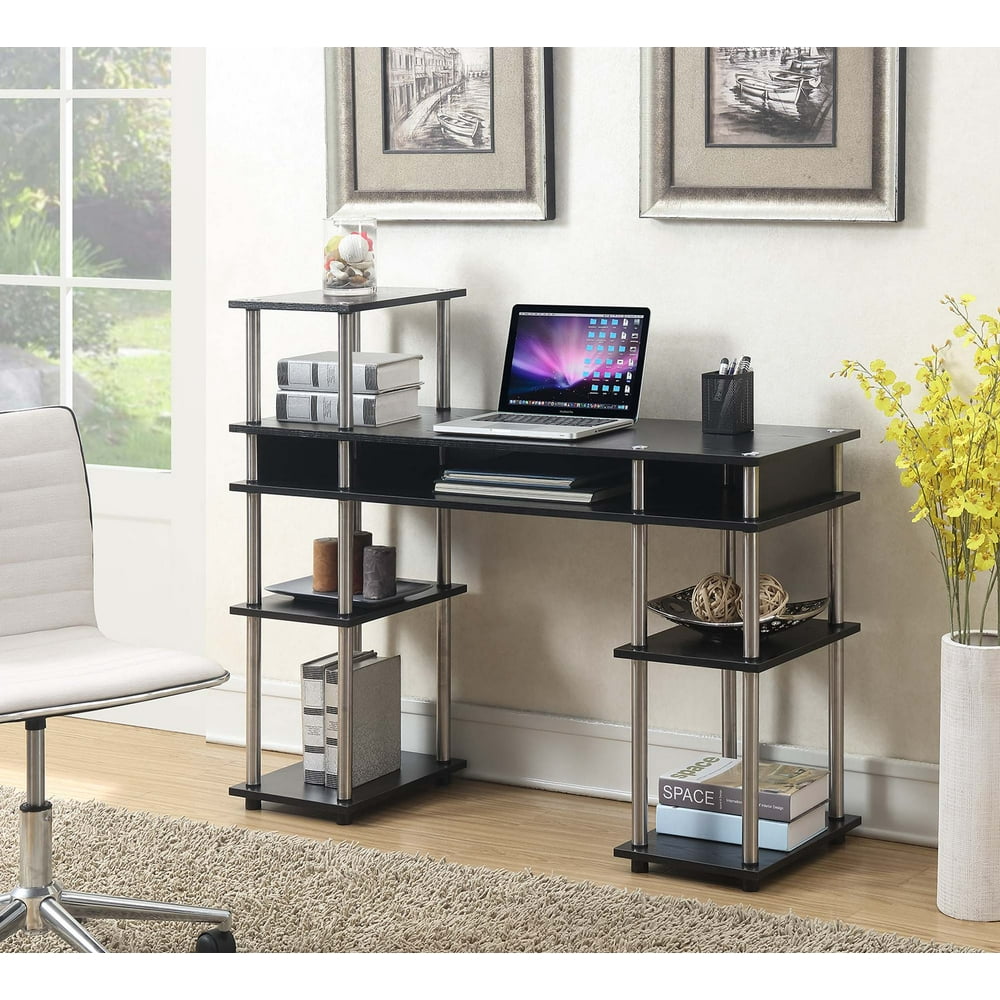 Convenience Concepts Designs2Go No Tools Student Desk, Black Walmart